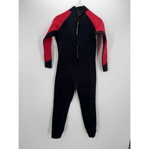 Dark Lightning Wetsuit Kids Size 14 Full Body Neoprene Explorer Black Red Surfin
